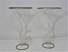 Load image into Gallery viewer, Murano Glass Martini Glasses by Tessaro - a Pair
