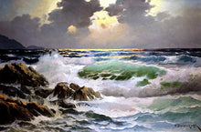 Load image into Gallery viewer, &quot;Rolling Tempest&quot; Oil Painting by Noted Artist Alexander Dzigurski
