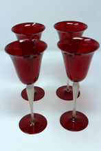 Load image into Gallery viewer, Vintage Venetian Stemware From Murano - Set of 4
