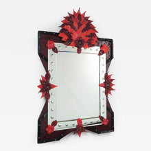 Load image into Gallery viewer, Venetian Mirror &quot;Rosso&quot; by Fratelli Tosi
