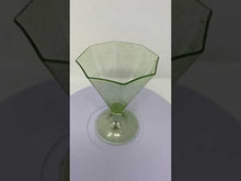 Load and play video in Gallery viewer, Vintage Green Murano Wine Glass
