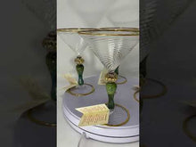 Load and play video in Gallery viewer, Murano Glass Martini Glasses
