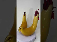 Load and play video in Gallery viewer, Wave Murano Glass - Rooster and Hen in Murano Glass
