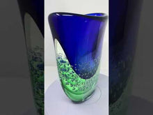 Load and play video in Gallery viewer, Sommerso Murano Glass Vase by Rossi
