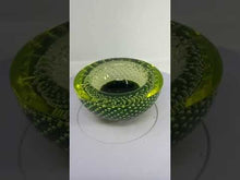 Load and play video in Gallery viewer, Uranium Glass Bowl made in Murano, Italy
