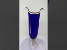 Load and play video in Gallery viewer, Contemporary &quot;Blue Minuetto&quot; Murano Vase by La Murrina
