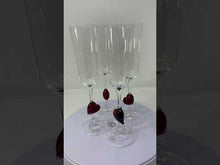 Load and play video in Gallery viewer, Murano Glass Flutes with Hearts
