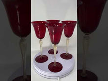 Load and play video in Gallery viewer, Vintage Venetian Stemware From Murano - Set of 4
