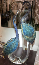 Load image into Gallery viewer, Sculpted Murano Glass Herons by Zanetti
