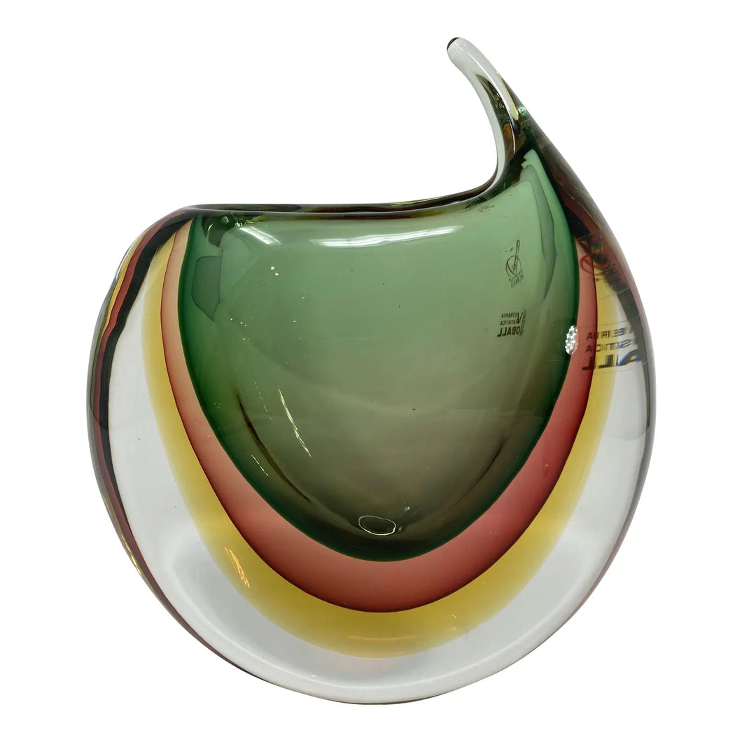 Sommerso Murano Glass Vase by Oball