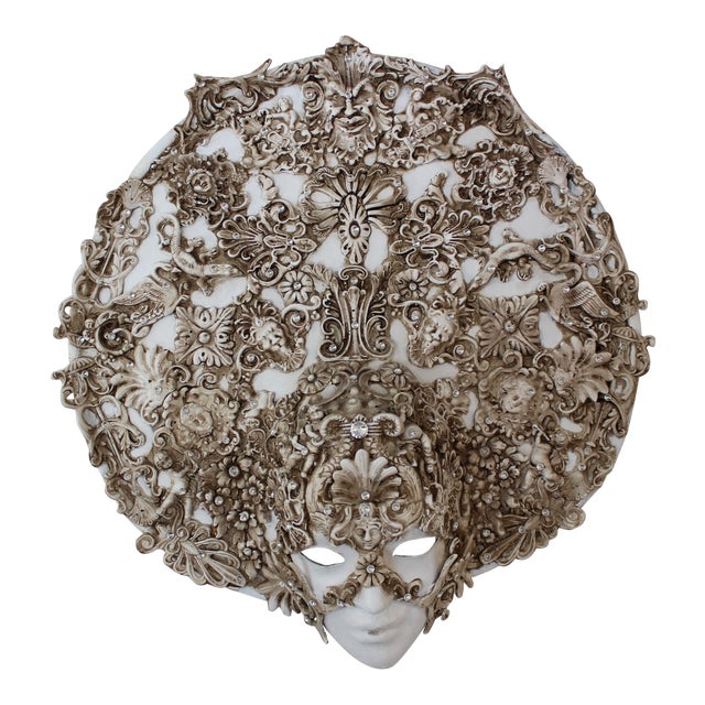 White Venetian Wall Mask